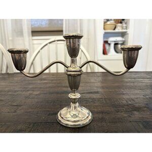 Empire Sterling Weighted 3-Arm Candlestick Candelabra Converts